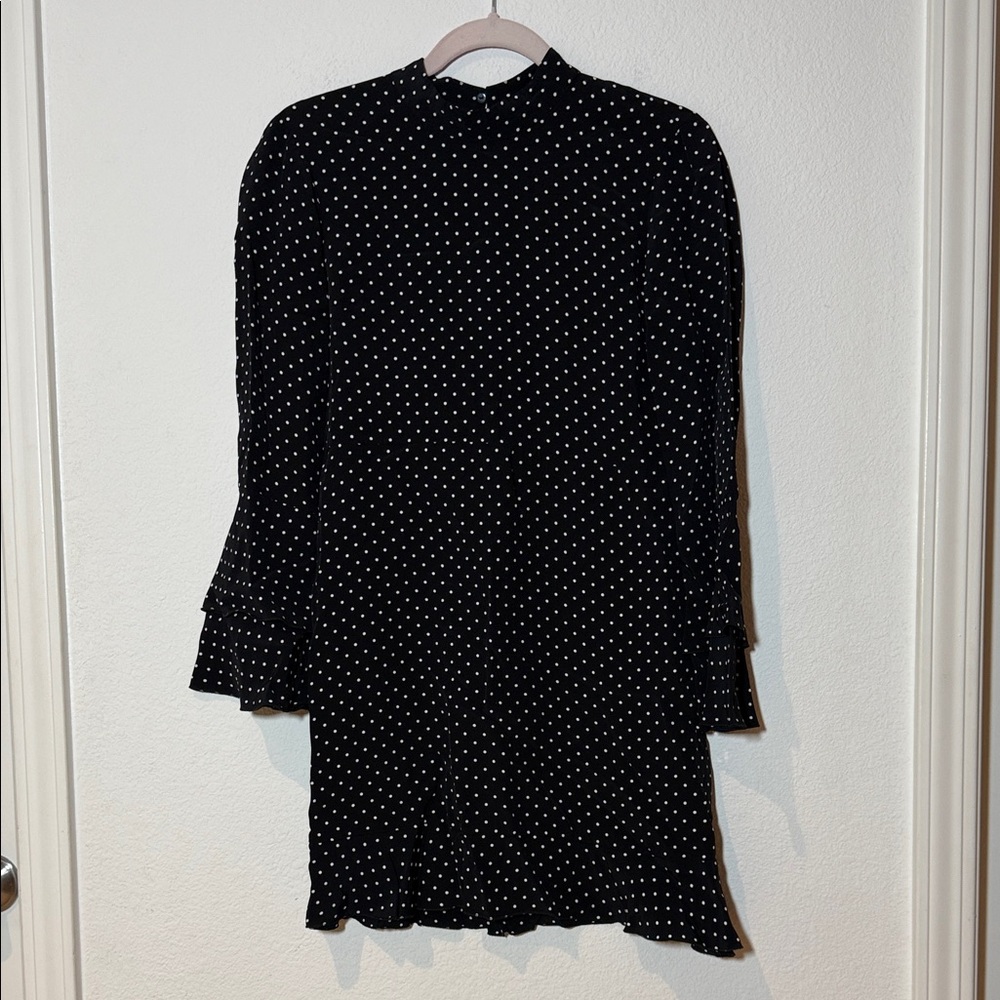 Zara Black and White Polka Dot Dress